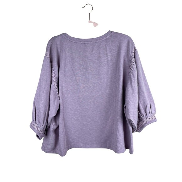 Wrap London Pullover Embroidered Sweatshirt Womens Size 16 Lavender Cotton NWT - Picture 3 of 14